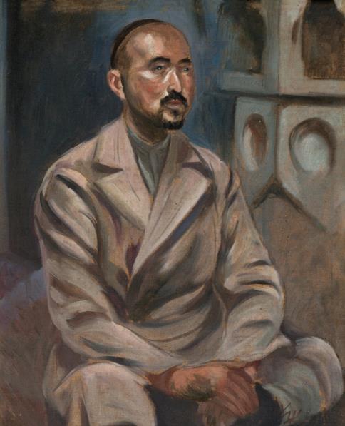  p>《维族学者》是1946年韩乐然创作的一幅油画. /p>