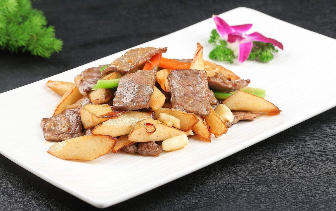 淮山药炒肉片