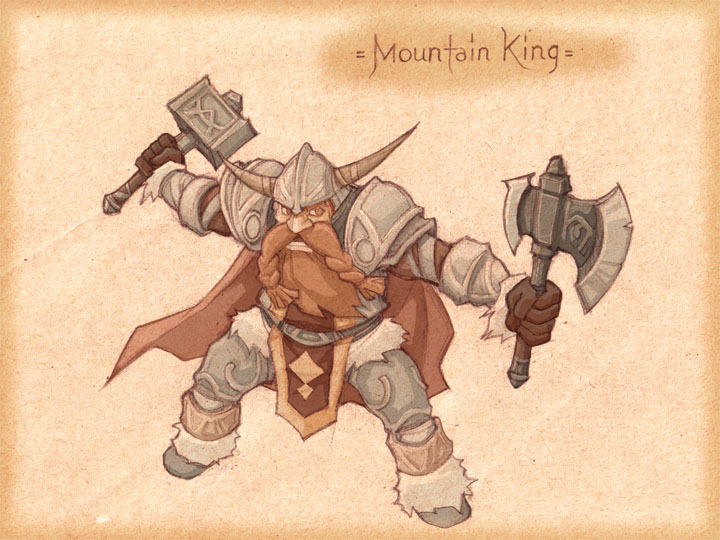  p>山丘之王外号矮子简称"mk",这是魔兽争霸游戏中人族的一个强力战士