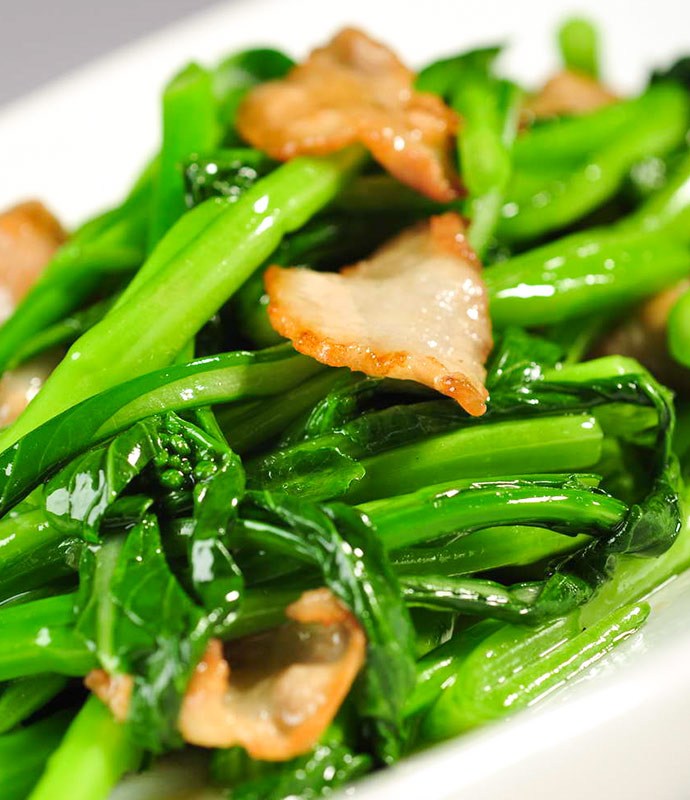 油渣炒菜心