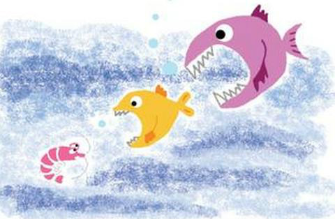  p data-id="gnvgocyhw2">大鱼吃小鱼,小鱼吃虾米.