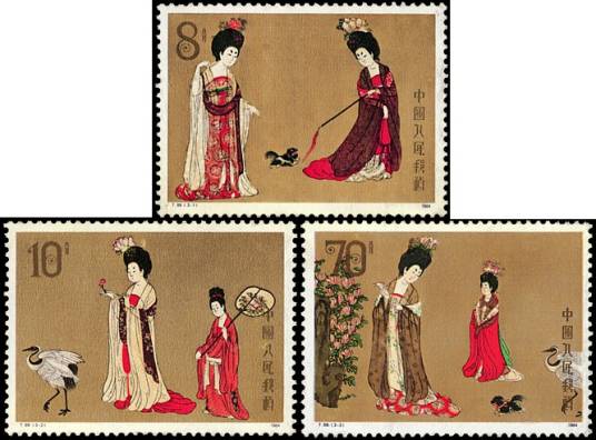 中国绘画·唐·簪花仕女图_百度百科