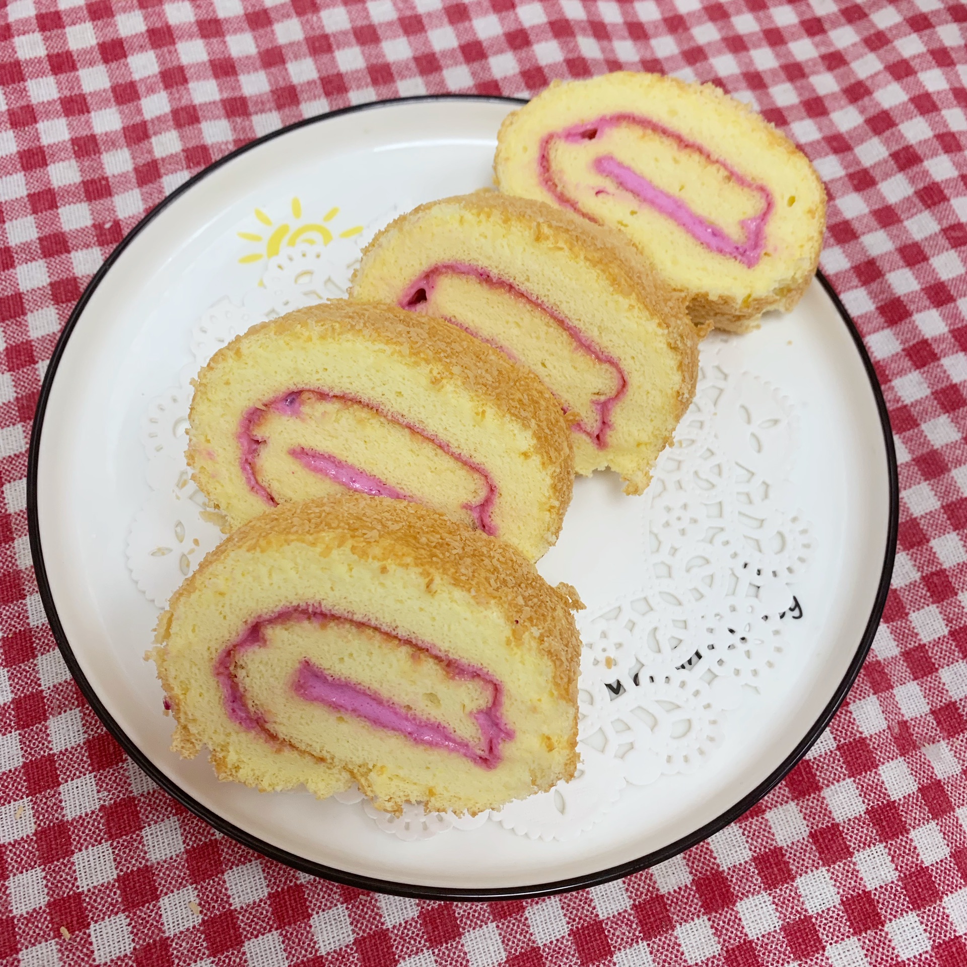 蓝莓椰丝蛋糕卷