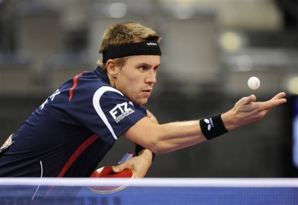  p>迈克·梅兹,乒乓球运动员,丹麦队老将,6岁开始练习乒乓球,左手横板