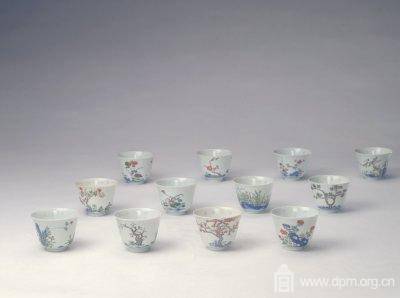 清康熙五彩十二月花卉纹杯_百度百科