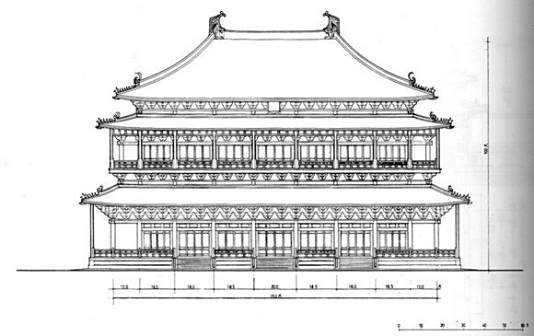 元大内延春阁前立面