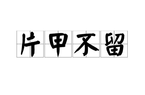片甲不留