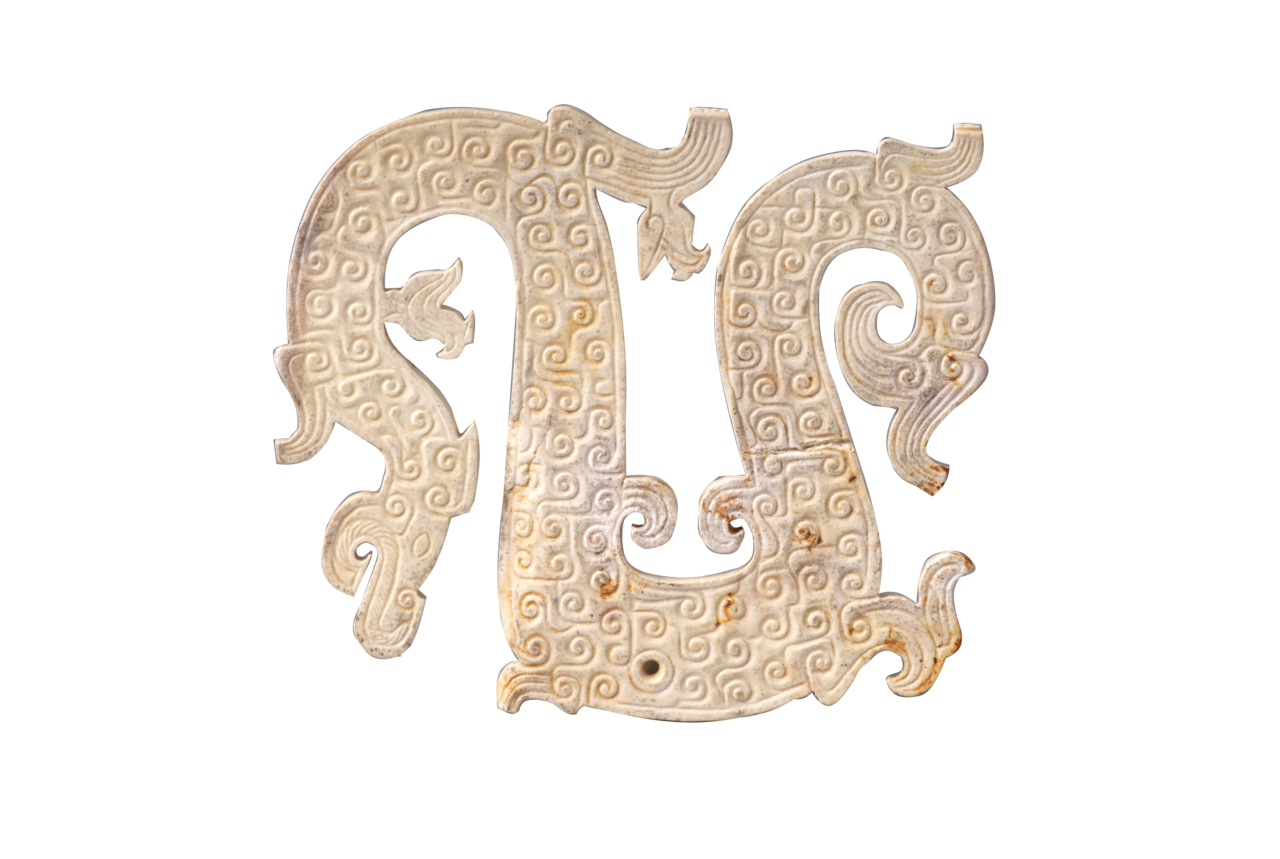 战国卷云纹龙形玉佩