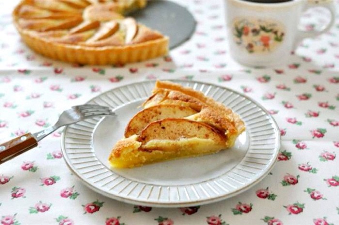 奶油布丁馅苹果派