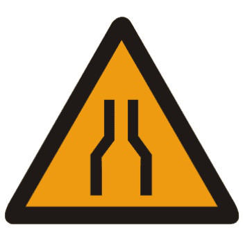 且桥的宽度小于6米的窄桥前面适当位置的交通安全标志