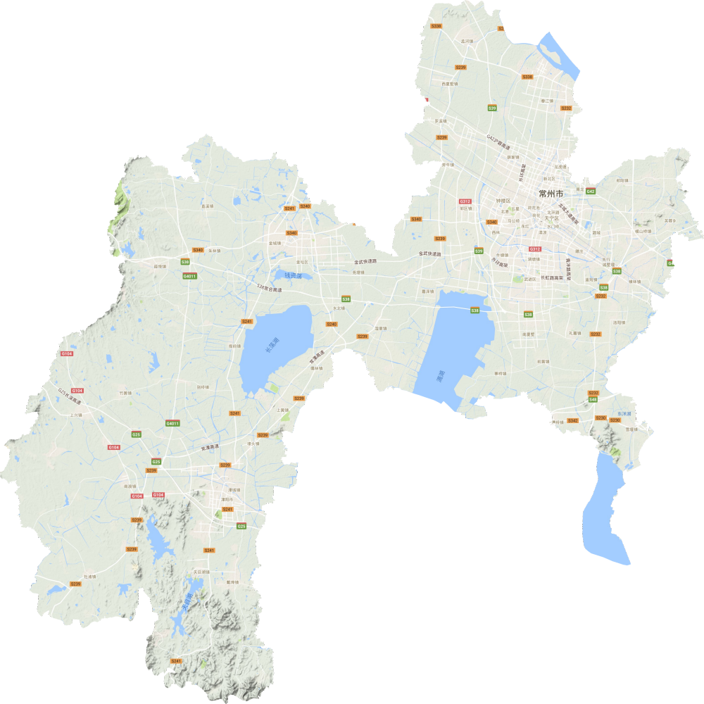  Large high-definition topographic map of Changzhou