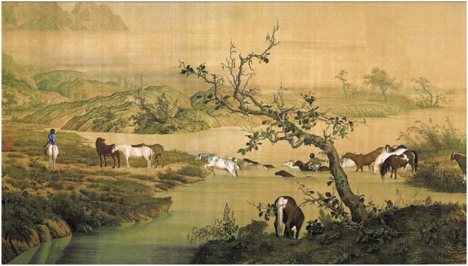 中国十大传世名画之一：郎世宁的《百骏图》_百科TA说