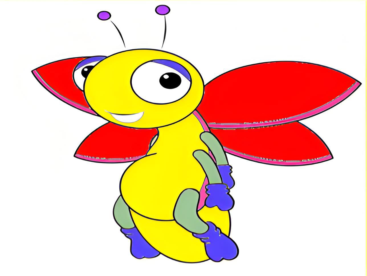 可害羞了,大家给它上颜色的时候上的漂亮点,这样小蜜蜂就比较开心了