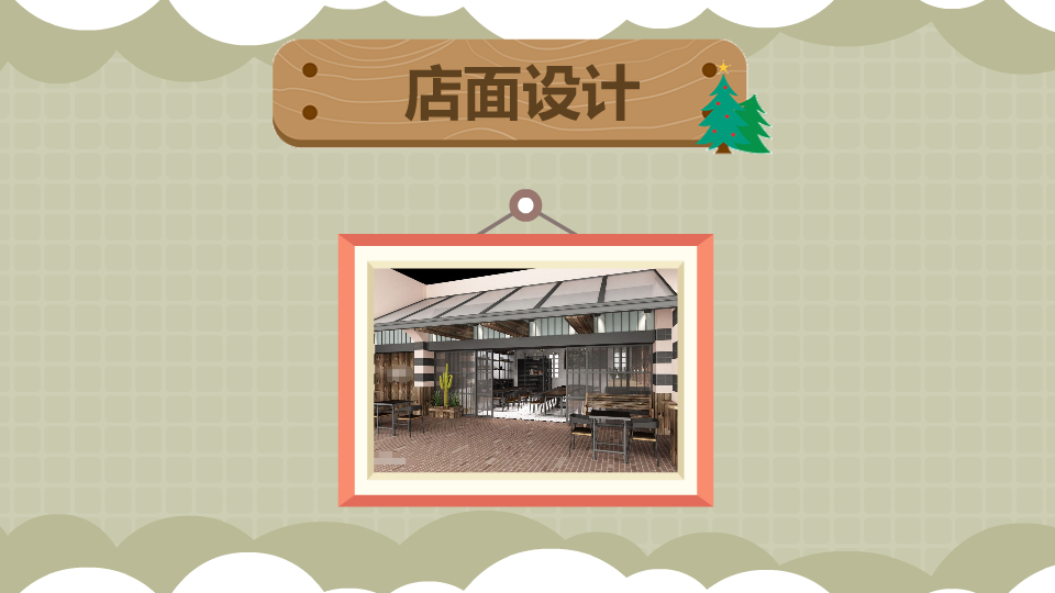 店面设计:包括招牌设计,店门设计,橱窗设计等