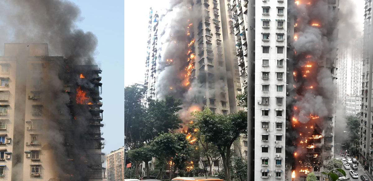  p>2020年1月1日下午17时左右,重庆市渝北区加州花园a4幢发生火灾.