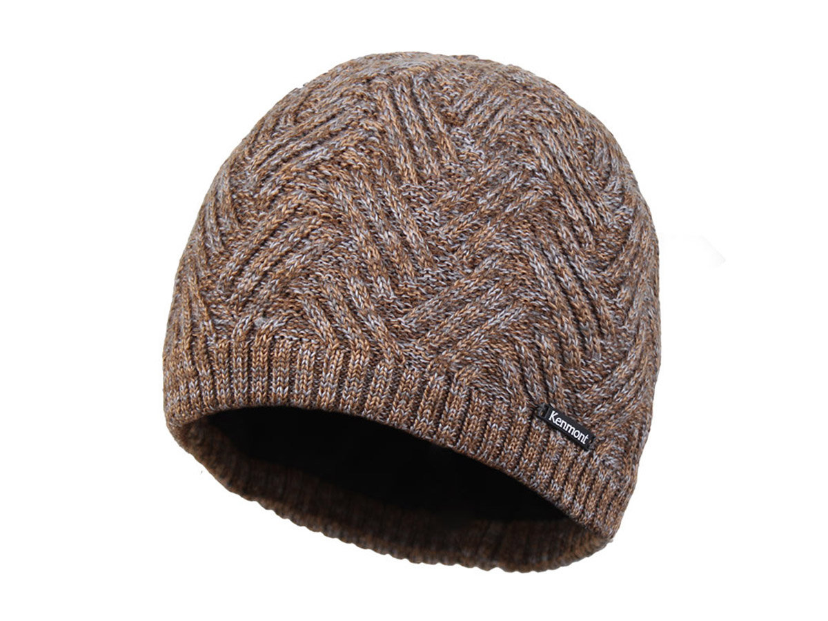 帽子用料为毛线,针织而成,故名针织帽.