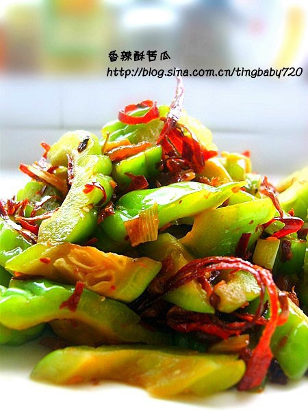 海米香辣酥苦瓜