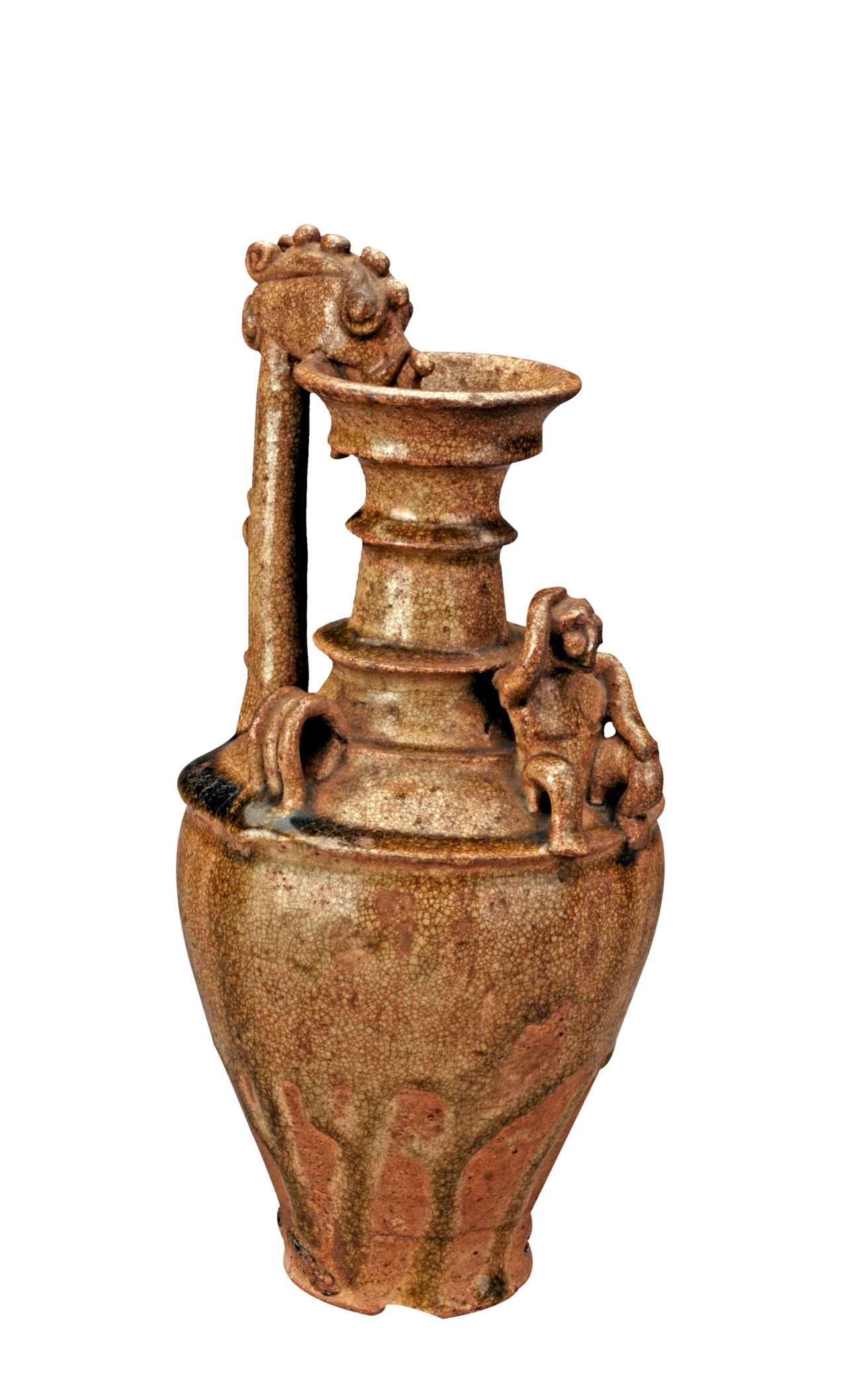  p>此展品为隋代文物.高21.5厘米,口径6.5厘米,底径6厘米. /p>