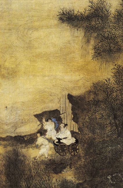  p>《明崔子忠藏云图轴》是明代崔子忠创作的一幅绢本设色人物中国画