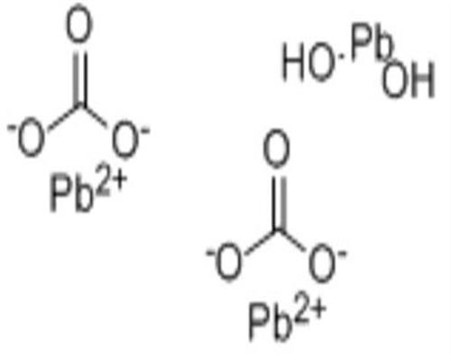  p>碱式碳酸铅,化学式为(pbco sub>3 /sub>) sub>2 /sub>·pb(oh) sub