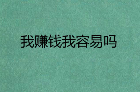 我赚钱我容易吗