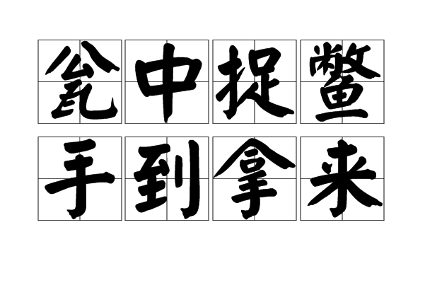 瓮中捉鳖,手到拿来