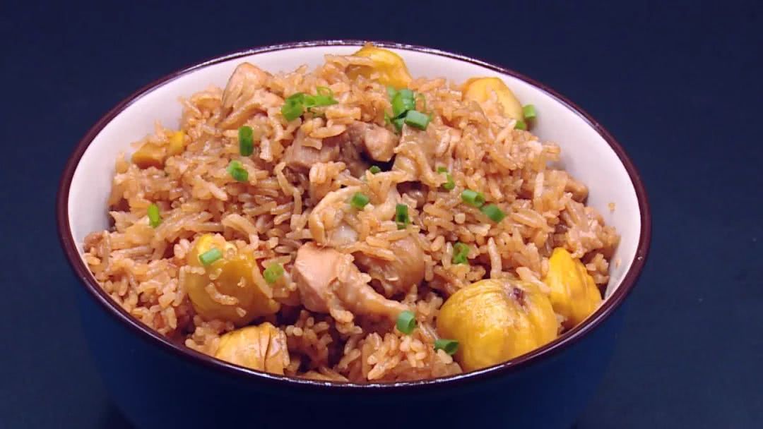 栗子鸡肉米饭