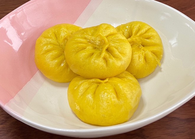 南瓜发面素馅包子