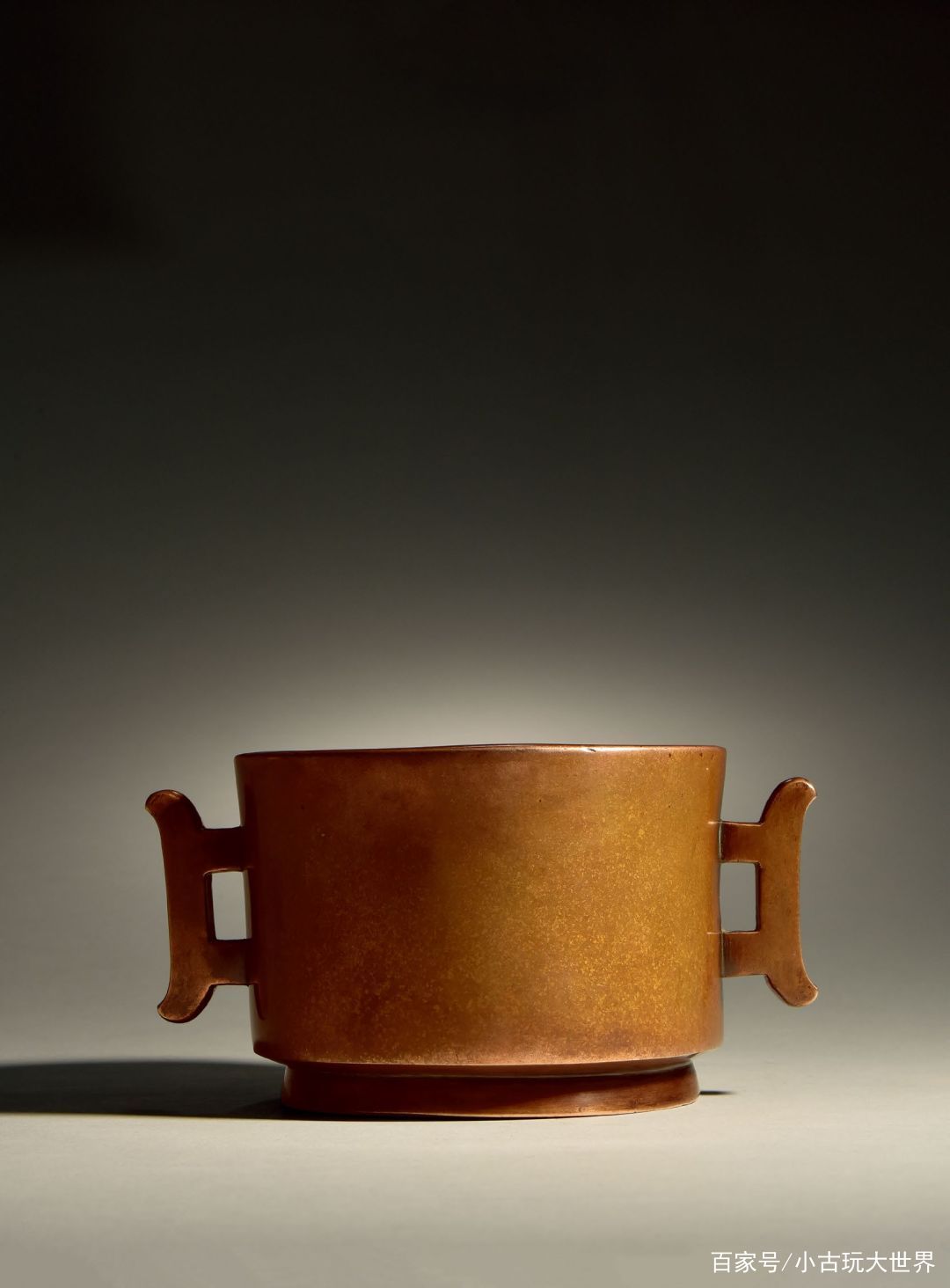 珍品旧蔵* 明宣德 二字楷書 玉枕形黄亮銅香炉