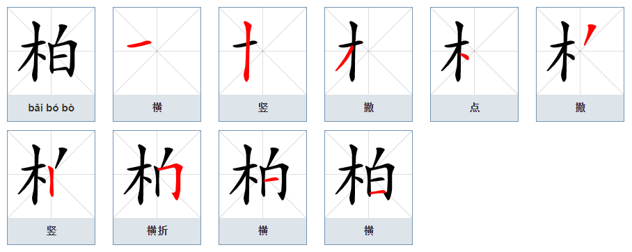 柏（汉语汉字）_百度百科