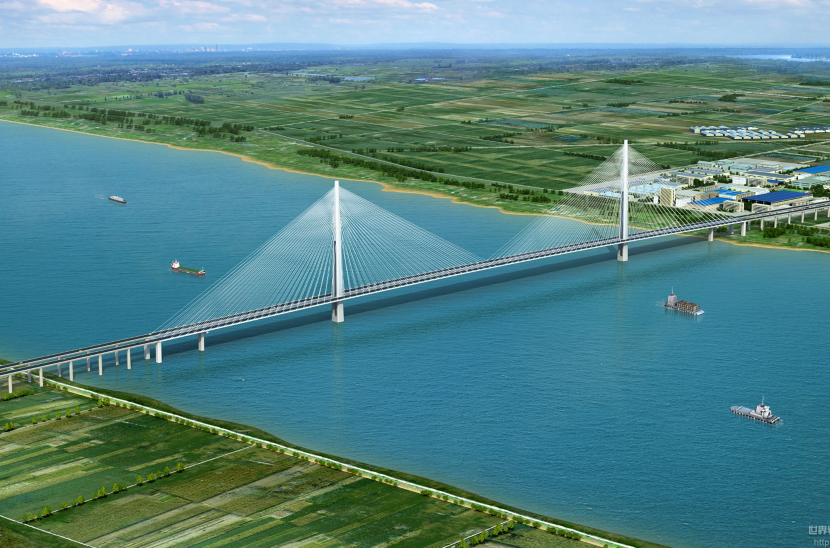  p>芜湖长江公路二桥(the second yangtze river bridge in wuhu),是