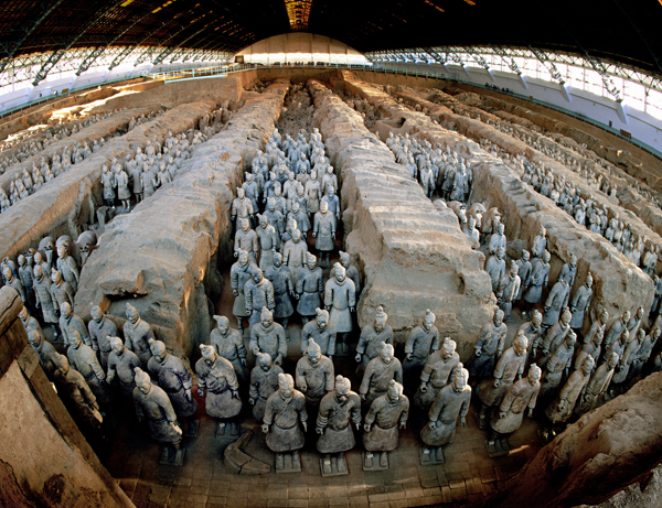  p>  兵马俑,即秦始皇陵兵马俑,亦简称秦兵马俑或秦俑,是第一批全国