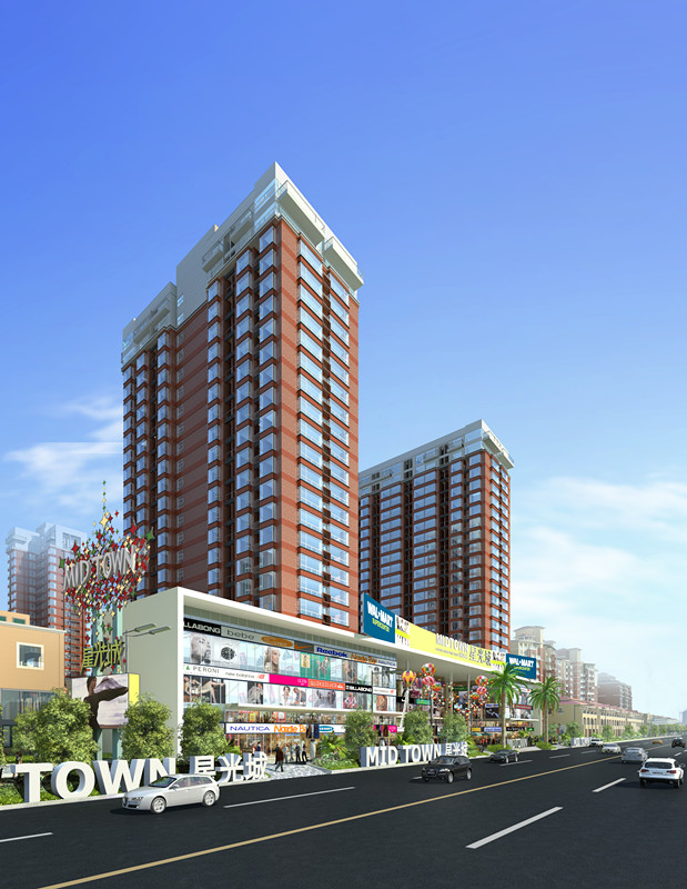 商业,商务全机能于一体的建筑集群,项目囊括星光城体验式主题购物中心