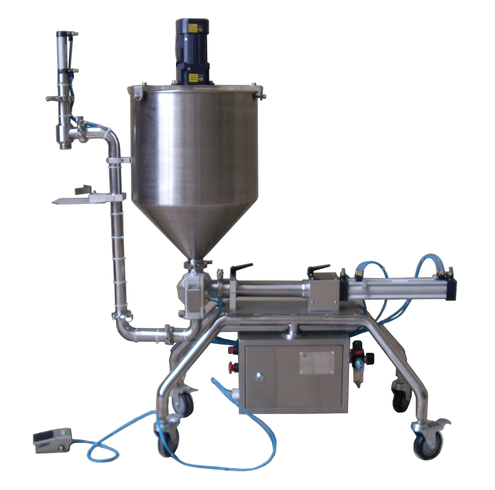 机,牛肉酱,豆辨酱,鲜辣酱,香辣酱,豆豉及郫县豆酱)物料灌装而设计的