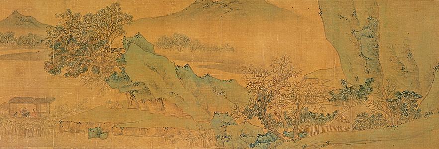  p>《明文征明真迹图卷》是明代书画家文征明创作的一幅山水人物绘画