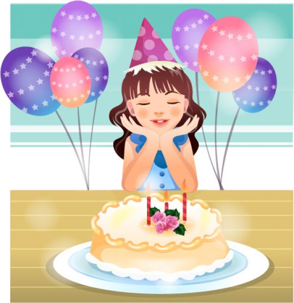 小女孩的蛋糕