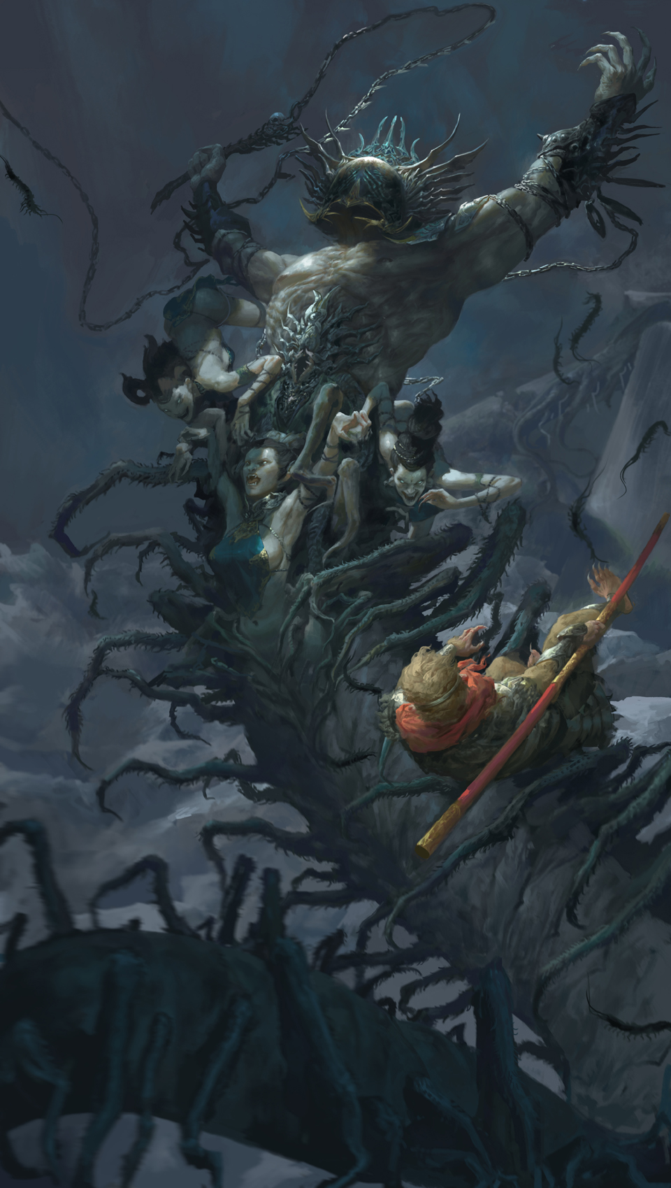 中的妖怪,又叫作多目怪,由大蜈蚣修炼而成的妖魔,身上的