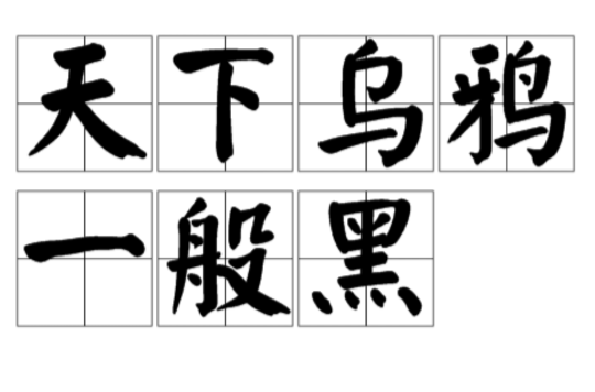 成语天下乌鸦一般黑