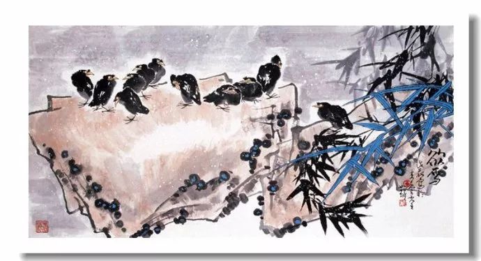 中国の著名な画家書道家崔如琢花鳥絵画作品　29x30cm 中国の著名な画家書道家崔如琢花鳥絵画作品 29x30cmの通販 by