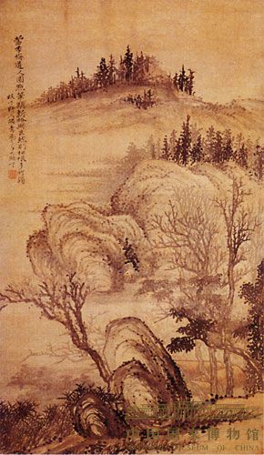 仿梅道人山水图（清代石涛创作的绢本水墨画）_百度百科