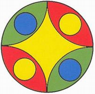  p>曼陀罗卡片是由红,黄,蓝,绿四种颜色组成的一组对称图形. /p>