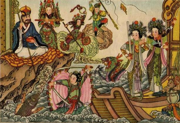 一组精美的《白蛇传》年画，出自天津杨柳青画社_百科TA说
