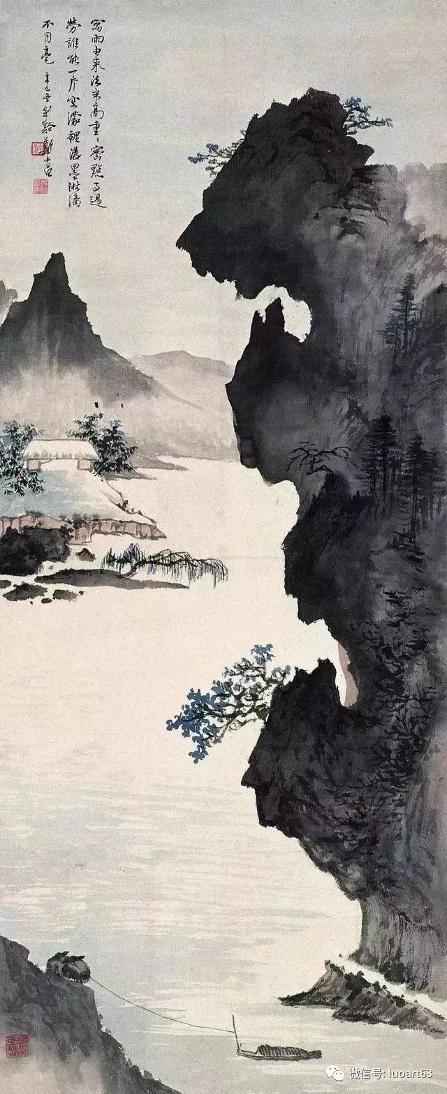 民国画家郑午昌山水画作品欣赏_百科TA说