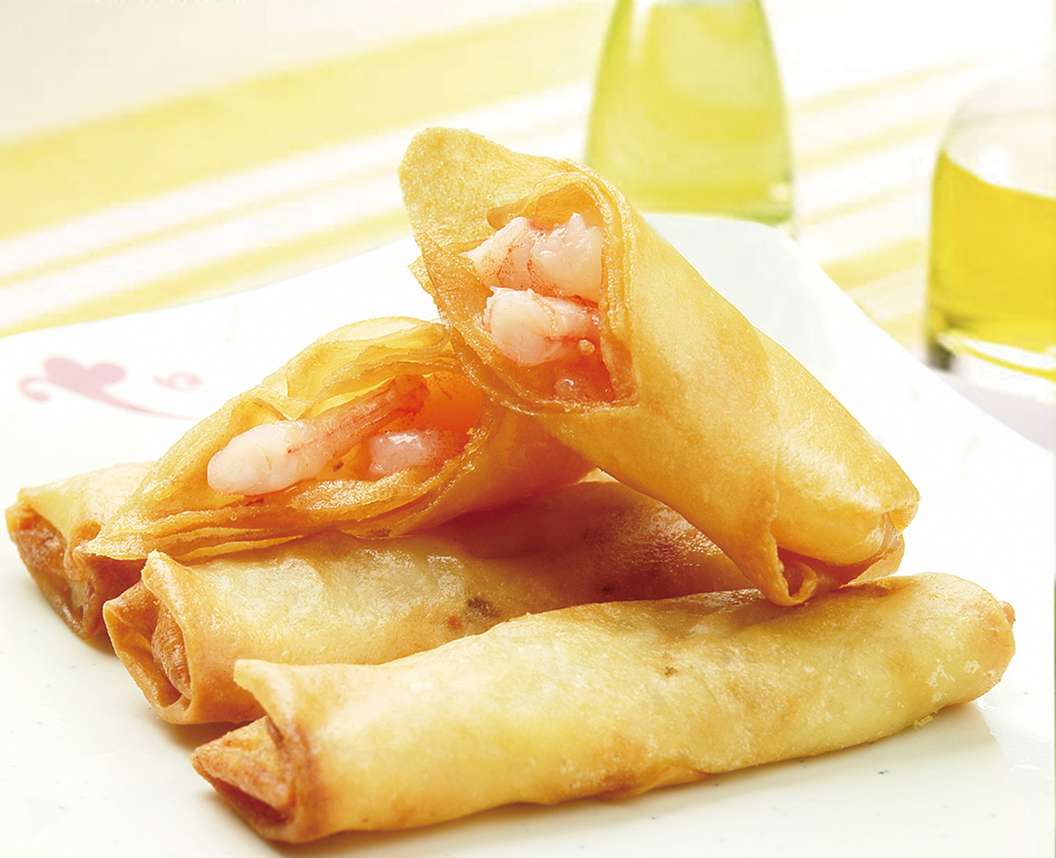 蟹粉鲜虾春卷