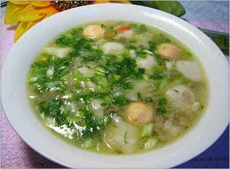 香菜鱼丸汤