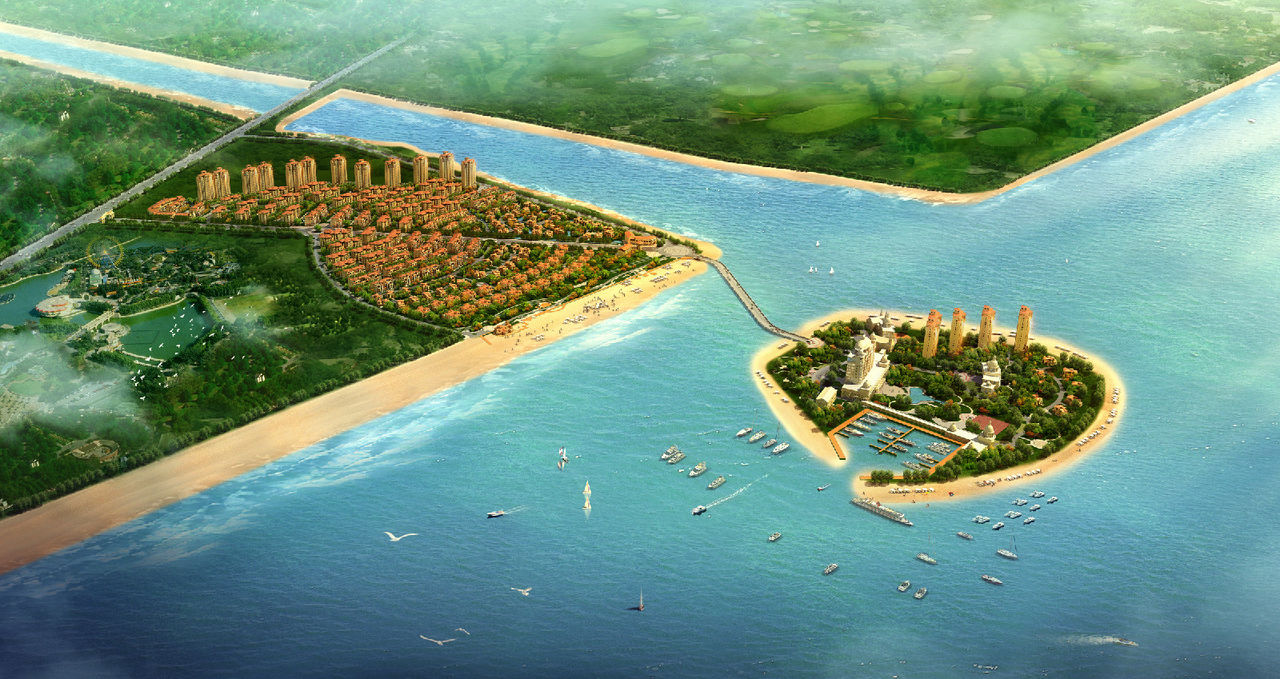 data-lemmaid="4703700">山海关区 /a>石河南岛生态区,人工填海而成