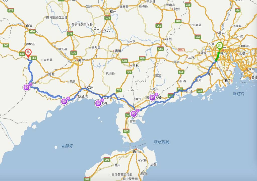 广西壮族自治区共有八个县(市,区)103个乡(镇)与越南毗邻,陆地边境线