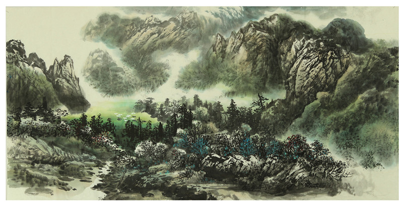  p>山水画家张宝昌,现为 a target="_blank" href="/item/中国书画