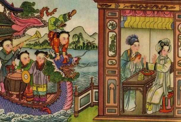 一组精美的《白蛇传》年画，出自天津杨柳青画社_百科TA说