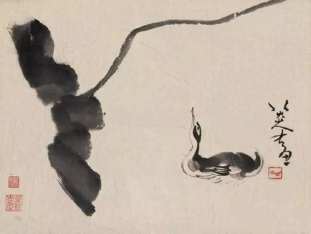 最贵的八大山人名画《竹石鸳鸯图》（1.18亿元）_百科TA说